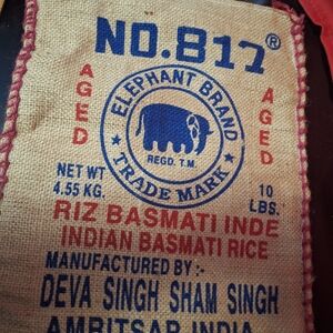 Vintage Elephant Brand No. 817 Burlap Rice Bag Tote | Upcycled Boho Market Bag